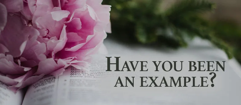 Have you been an example?