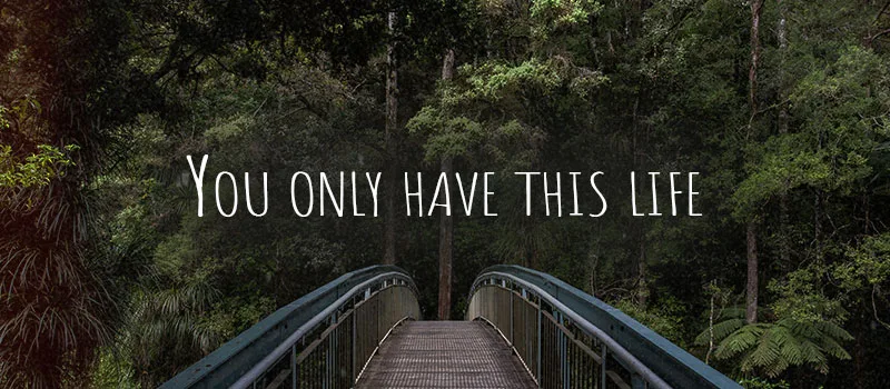 You only have this life