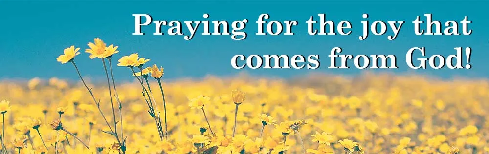 Praying for the joy that comes from God!