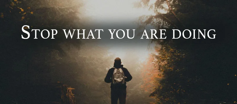 Stop what you are doing